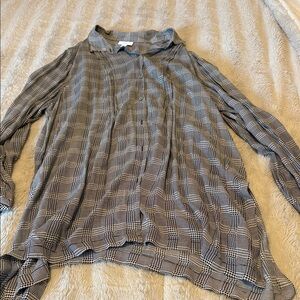 J. Jill Black and White Patterned Blouse